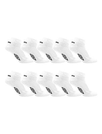 Lot de 10 paires de chaussettes quarter homme umbro