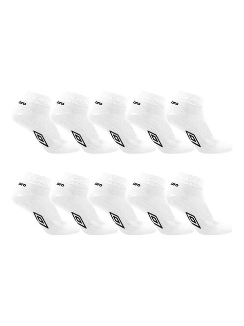 Lot de 10 Paires de Chaussettes Quarter Homme Umbro - Kiabi