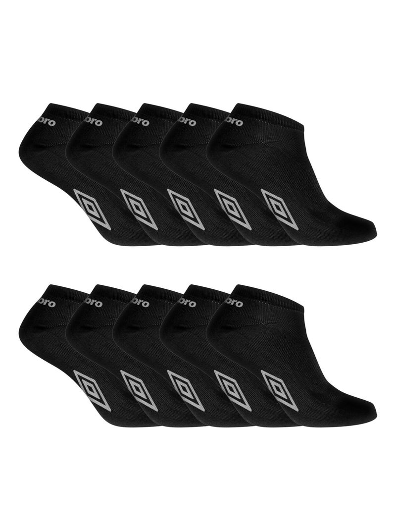 Lot de 10 Paires de Chaussettes Tiges Courtes Homme Umbro Noir Blanc - Kiabi