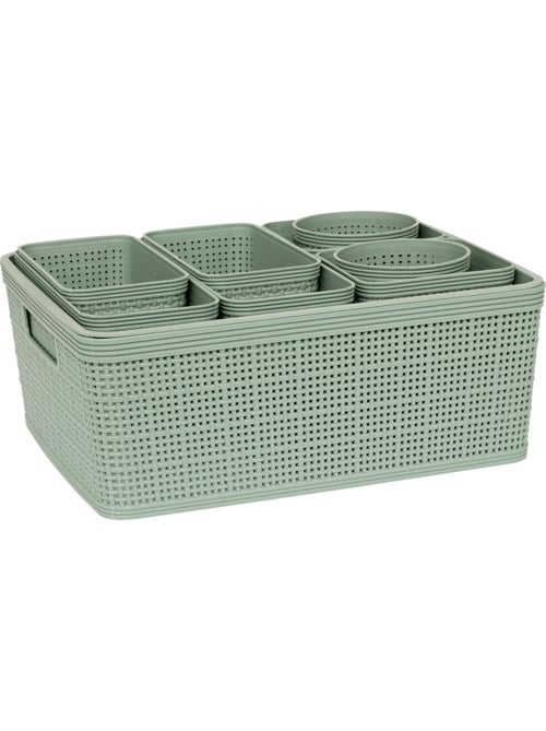 Lot de 10 paniers organisateurs boxy - Kiabi