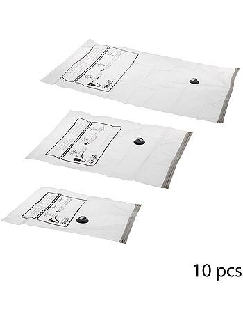 Lot de 10 sacs sous vide pour compression de literie air