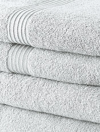 Lot de 10 serviettes de toilette coton uni ESSENTIAL