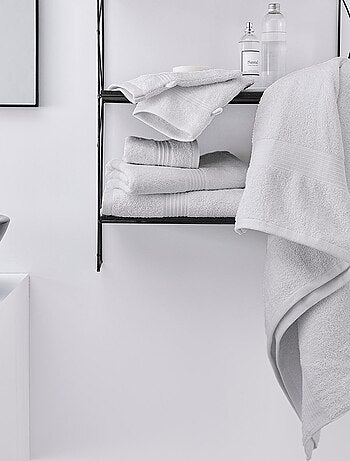 Lot de 10 serviettes de toilette coton uni ESSENTIAL