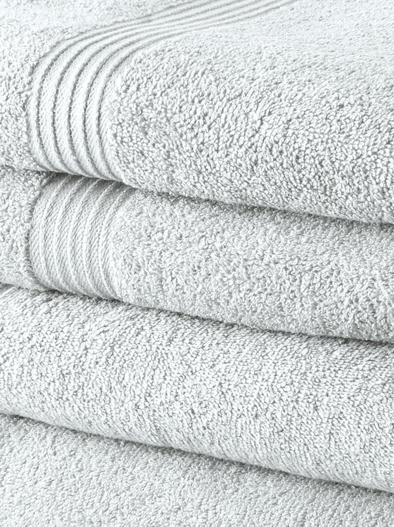 Lot de 10 serviettes de toilette coton uni ESSENTIAL Blanc - Kiabi