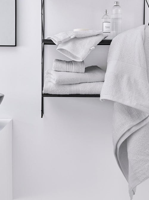 Lot de 10 serviettes de toilette coton uni ESSENTIAL - Kiabi