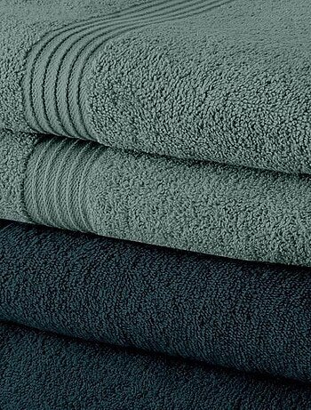 Lot de 10 serviettes de toilette coton uni ESSENTIAL