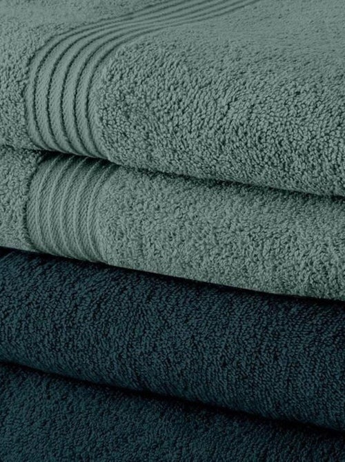 Lot de 10 serviettes de toilette coton uni ESSENTIAL - Kiabi