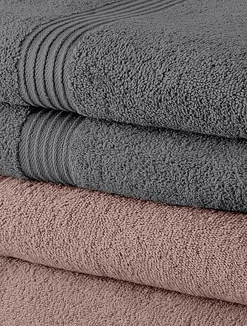 Lot de 10 serviettes de toilette coton uni ESSENTIAL