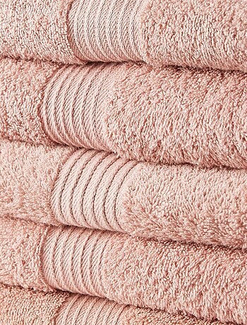 Lot de 10 serviettes de toilette coton uni ESSENTIAL