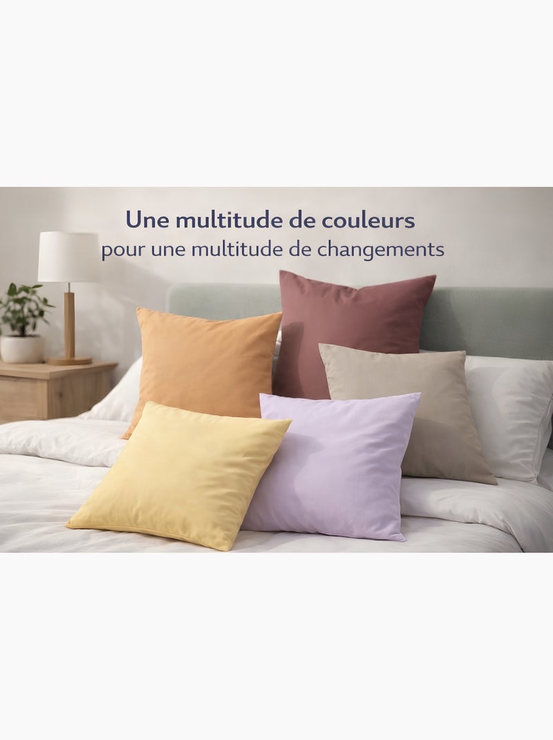 Lot de 10 Taies d'oreiller Coton 57 fils couleurs aléatoires PROMO LINGE Multicolore - Kiabi