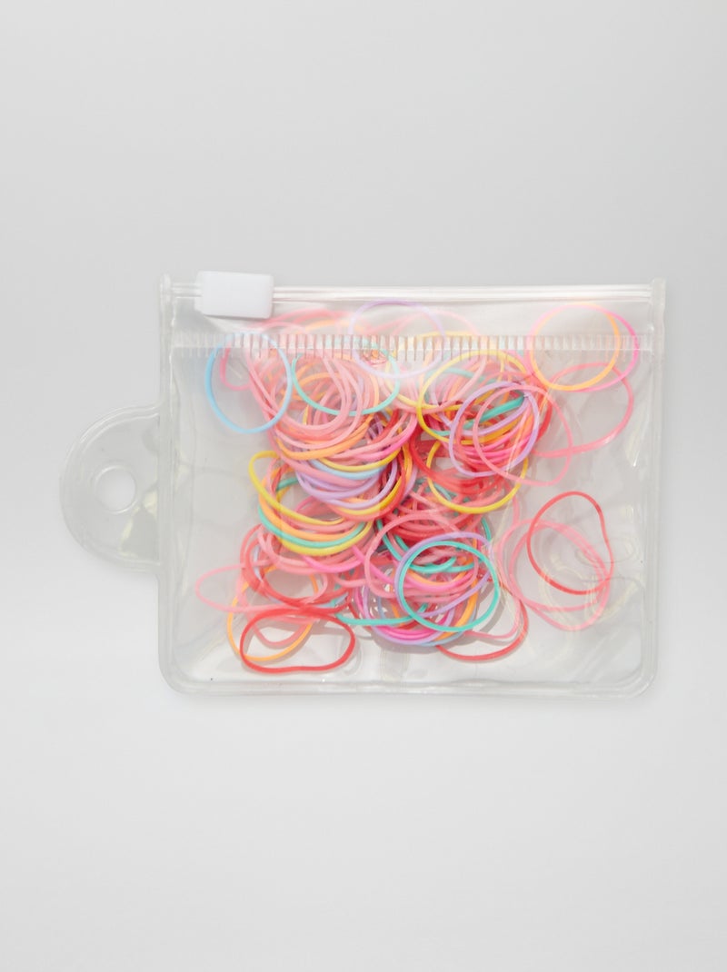 Lot de 100 élastiques colorés Blanc - Kiabi