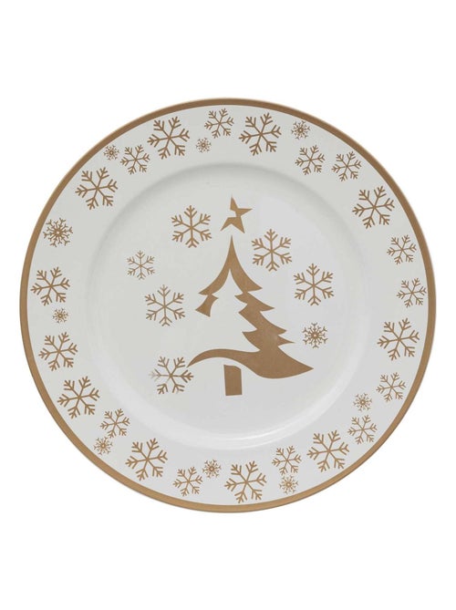Lot de 12 assiettes de présentation à motifs sapin et flocons de neige - Kiabi Lot de 12 assiettes de présentation à motifs sapin et flocons de neige - Kiabi