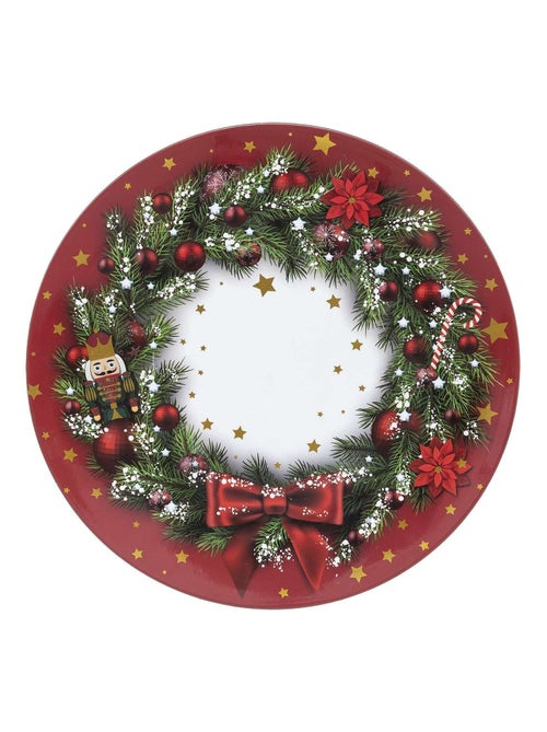 Lot de 12 assiettes de présentation couronne de Noël - Kiabi Lot de 12 assiettes de présentation couronne de Noël - Kiabi