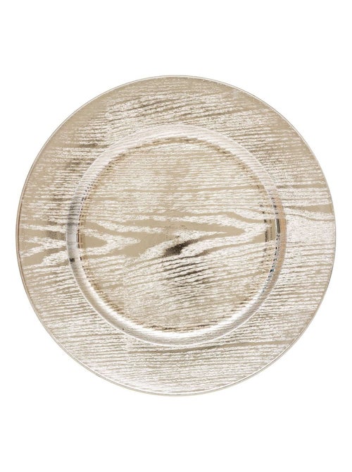 Lot de 12 assiettes de présentation effet bois - Kiabi Lot de 12 assiettes de présentation effet bois - Kiabi