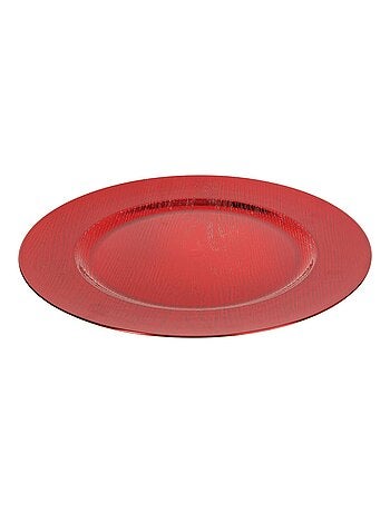 Lot de 12 assiettes de présentation effet bois
