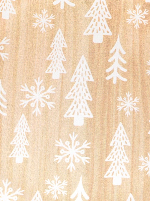 Lot de 12 assiettes de présentation effet bois SAPINS - Kiabi