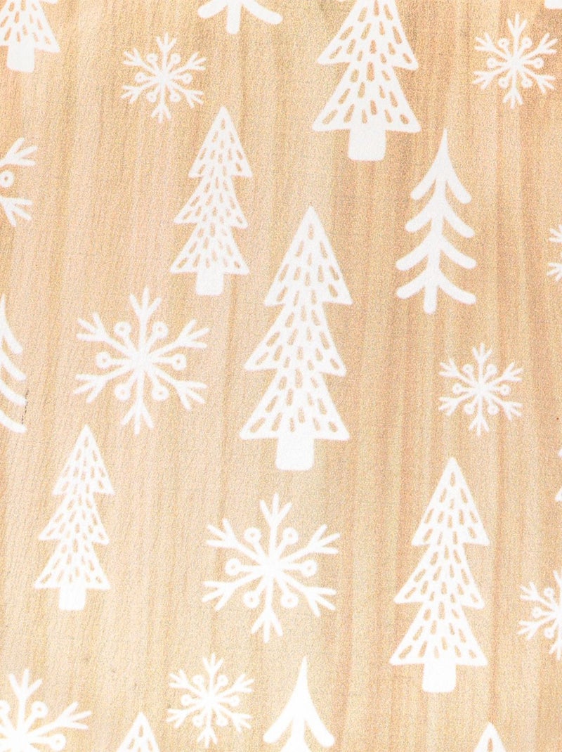 Lot de 12 assiettes de présentation effet bois SAPINS Beige - Kiabi