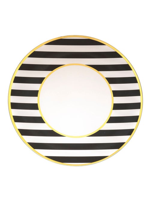 Lot de 12 assiettes de présentation RAYURES - Kiabi