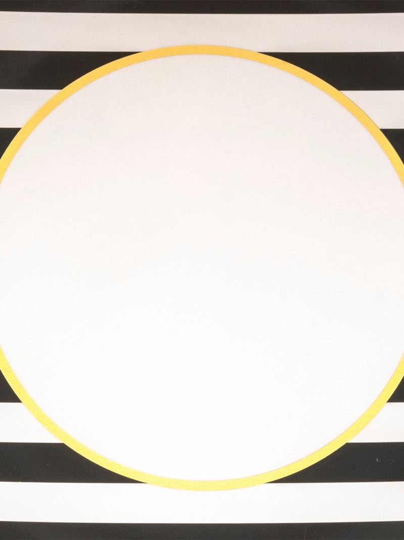 Lot de 12 assiettes de présentation RAYURES Noir - Kiabi