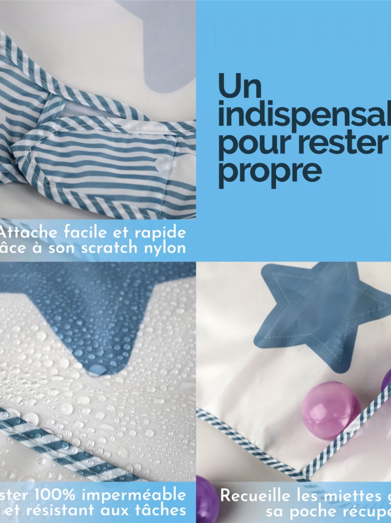 Lot de 12 bavoirs imperméables - Manches longues - Monsieur Bébé Multicolore - Kiabi
