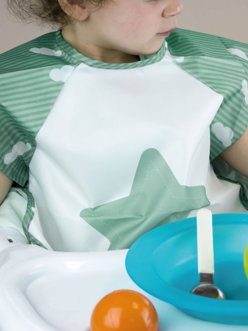Lot de 12 bavoirs pour bébé imperméables - Manches courtes - Monsieur Bébé - Kiabi