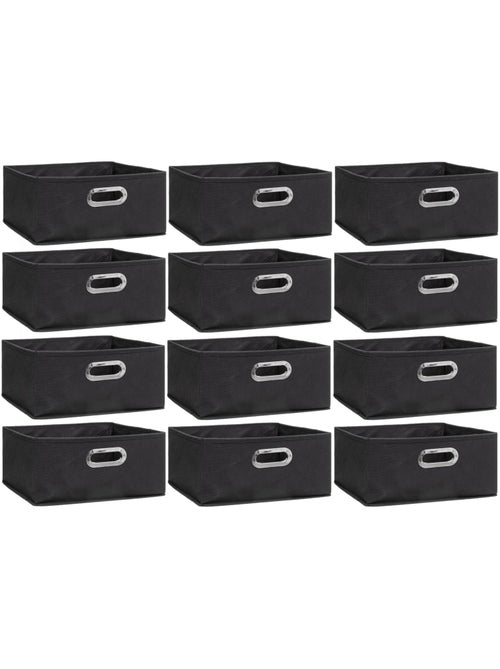 Lot de 12 boites de rangement carrées en tissu MIX'N MODUL - Kiabi