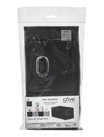 Lot de 12 Boites de rangement en tissu avec poignée