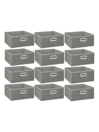 Lot de 12 Boites de rangement en tissu