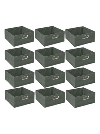 Lot de 12 Boites de rangement en tissu