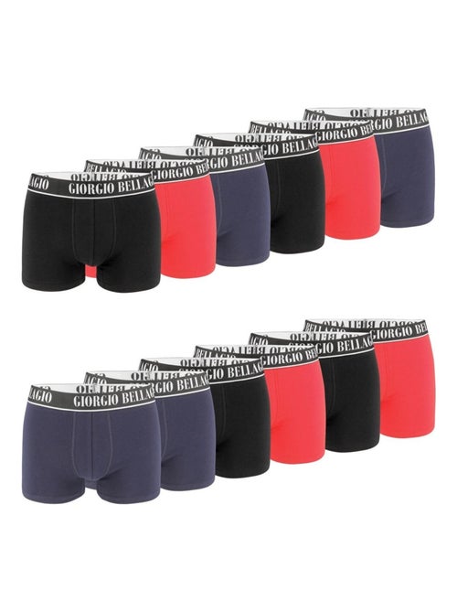 Lot de 12 boxers homme Smart Giorgio Bellagio - Kiabi