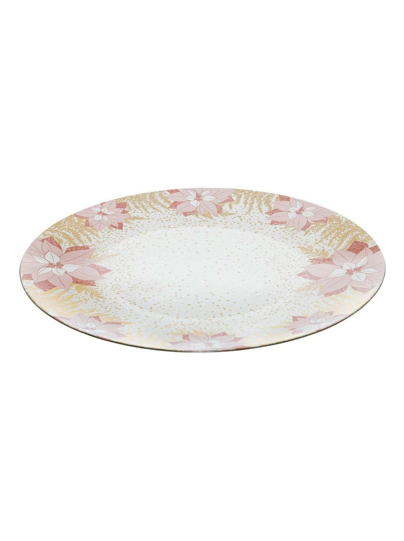 Lot de 12 dessous d'assiette fleur Rose - Kiabi