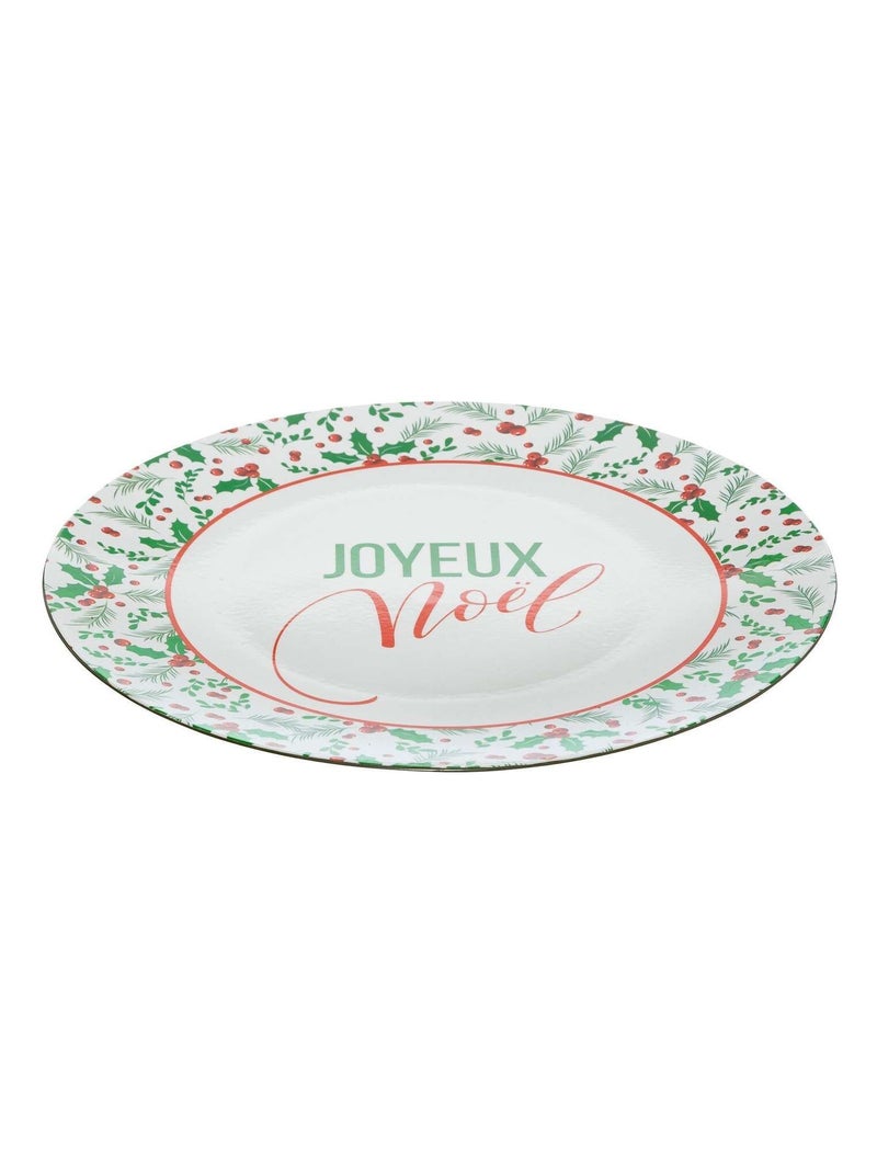 Lot de 12 dessous d'assiette joyeux Noël Vert - Kiabi