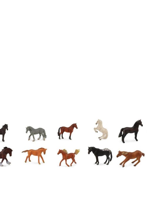 Lot de 12 figurines : Chevaux - Kiabi