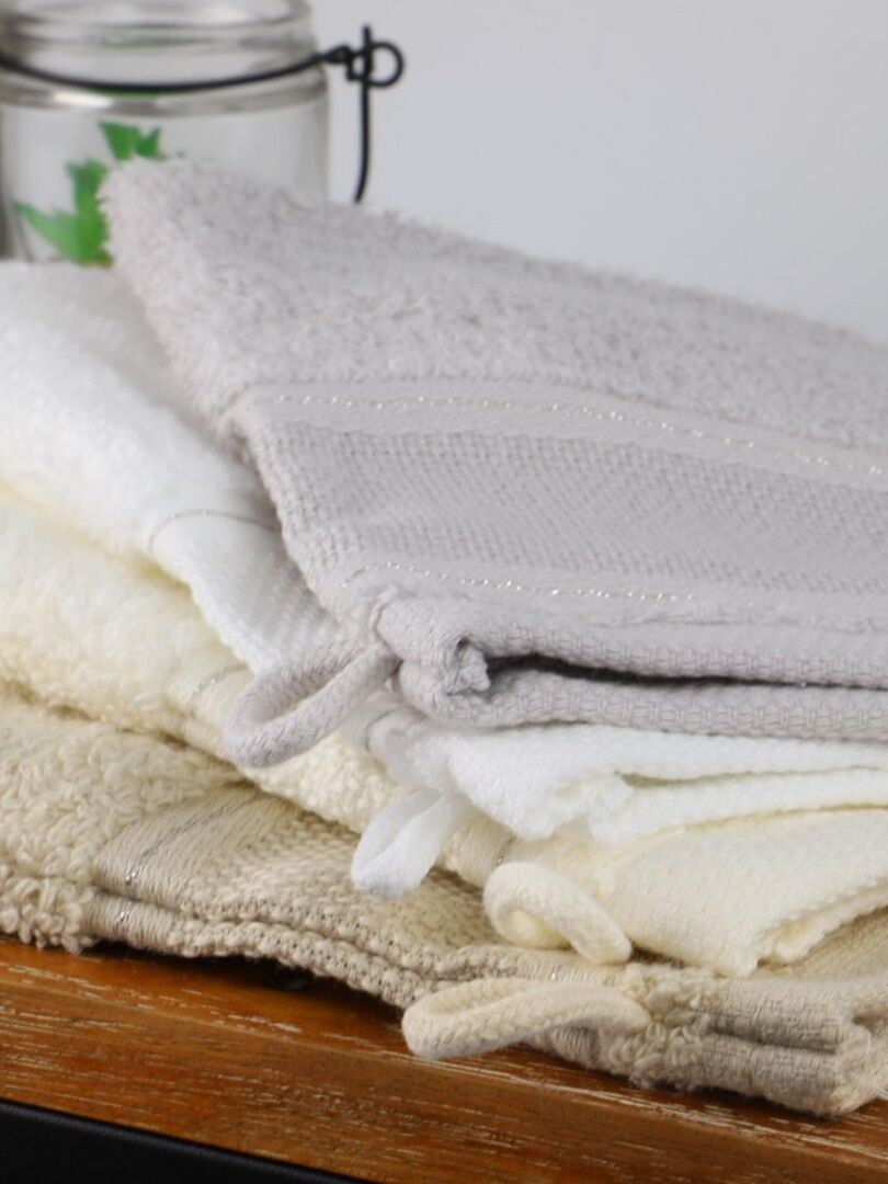 Amazon Basics Lot de 12 gants de toilette en coton résistant à la décoloration, gris