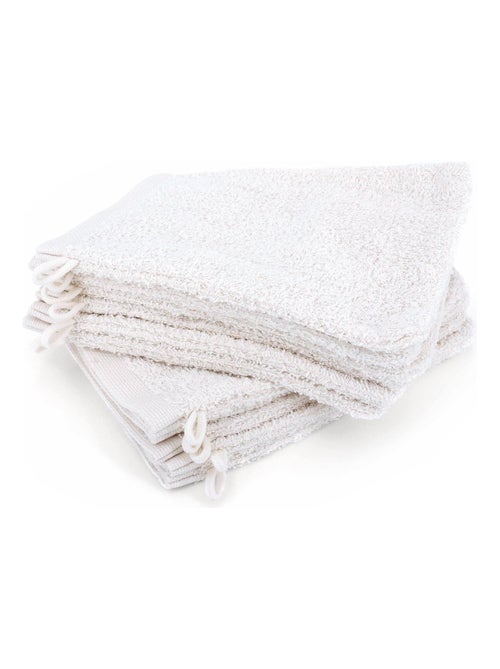 Lot de 12 gants toilette 16x21 ALPHA - Kiabi