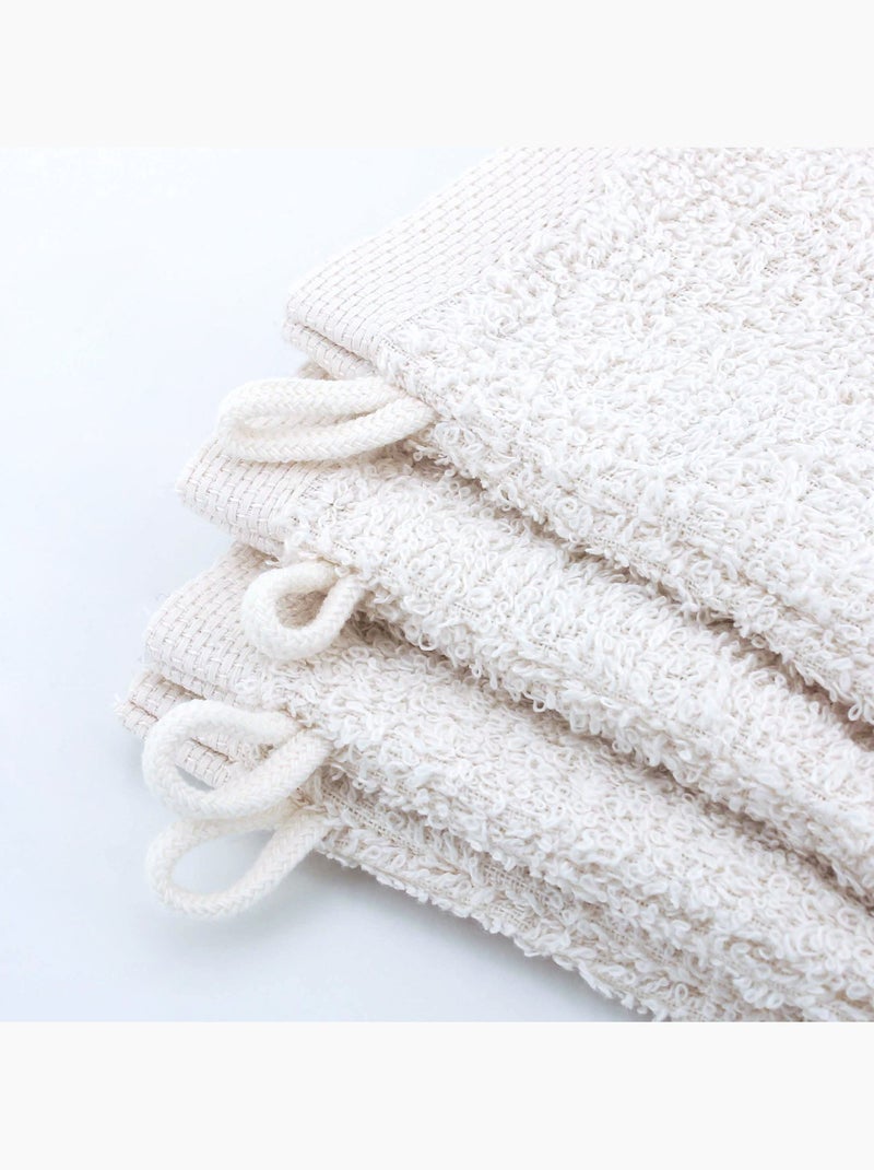 Lot de 12 gants toilette 16x21 ALPHA Blanc - Kiabi