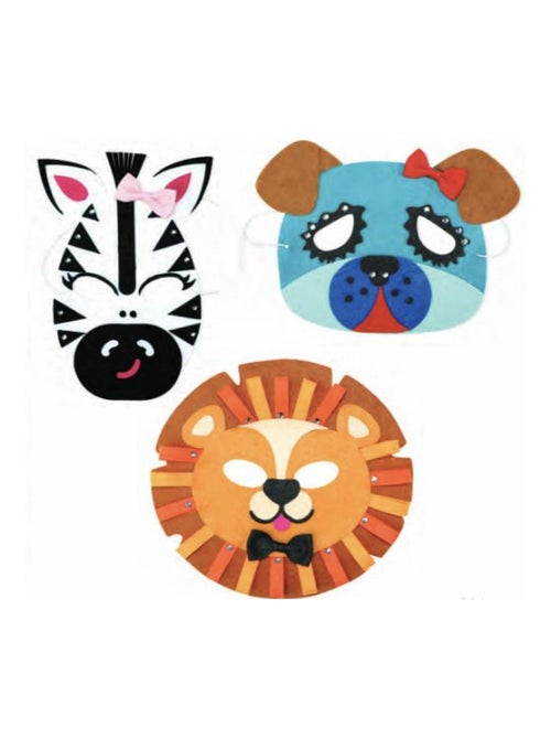 Lot de 12 masques en feutrine pour enfants - Kiabi