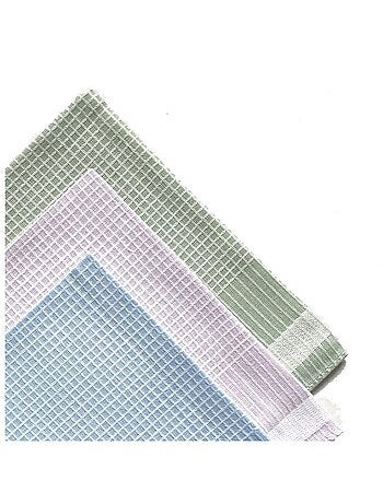 Lot de 12 mouchoirs dame pastel 29x29 cm 100% coton