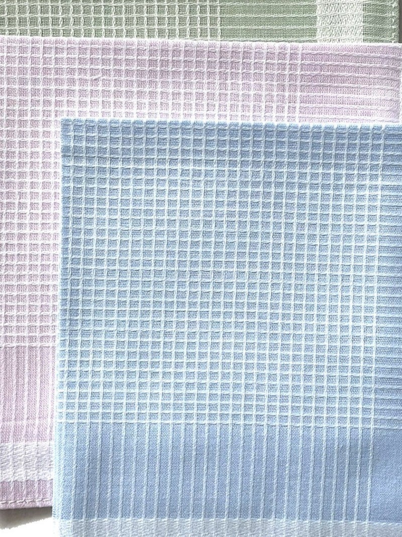 Lot de 12 mouchoirs dame pastel 29x29 cm 100% coton Rose - Kiabi