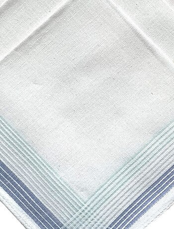 Lot de 12 mouchoirs femme pastel 29x29 cm 100% coton