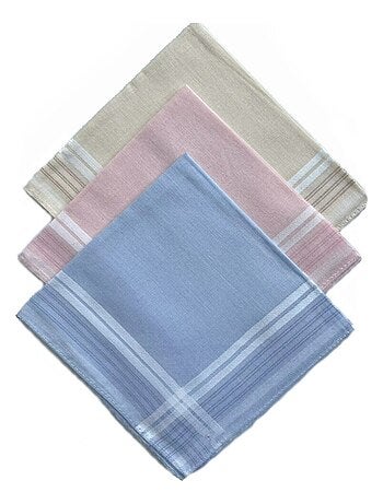 Lot de 12 mouchoirs femme pastel 29x29 cm 100% coton