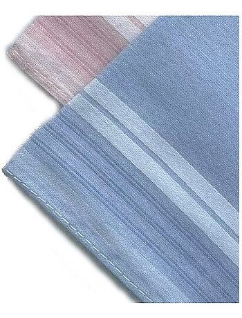 Lot de 12 mouchoirs femme pastel 29x29 cm 100% coton