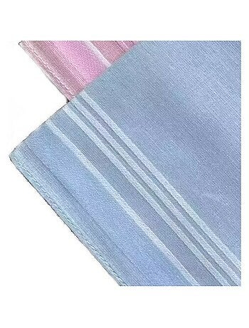Lot de 12 mouchoirs femme pastel 29x29 cm 100% coton