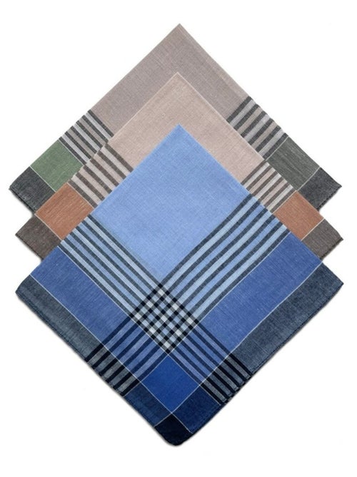 Lot de 12 mouchoirs Homme 38x38cm 100% coton - Kiabi