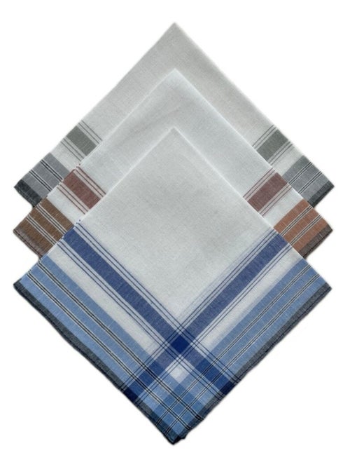 Lot de 12 mouchoirs Homme 38x38cm 100% coton - Kiabi