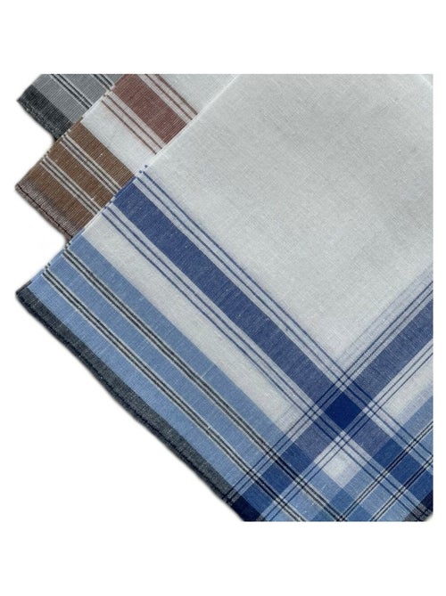 Lot de 12 mouchoirs Homme 38x38cm 100% coton - Kiabi