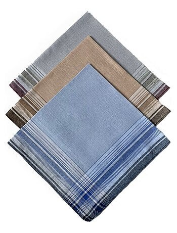 Lot de 12 mouchoirs Homme 40x40cm 100% coton