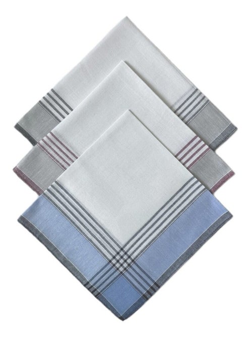 Lot de 12 mouchoirs Homme 40x40cm 100% coton - Kiabi