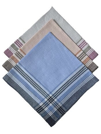 Lot de 12 mouchoirs Homme 40x40cm 100% coton