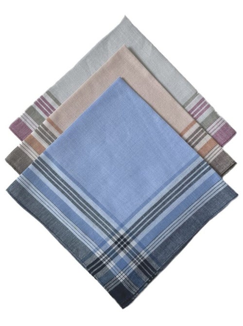Lot de 12 mouchoirs Homme 40x40cm 100% coton - Kiabi